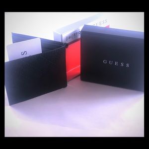 Guess men’s Black Billfold Wallet & Valet